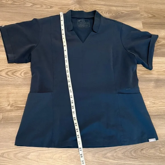 Figs Inala Slim Scrub Top Zip Pocket W20SW1032 Blue Women’s size 2XL XXL Medical - Picture 3 of 6